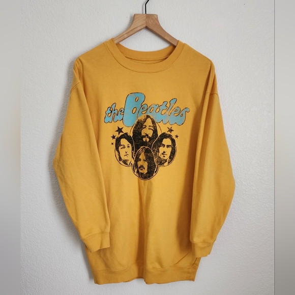 The Beatles Unisex Pullover Honey Gold Large Sweatshirt - Picture 1 of 4